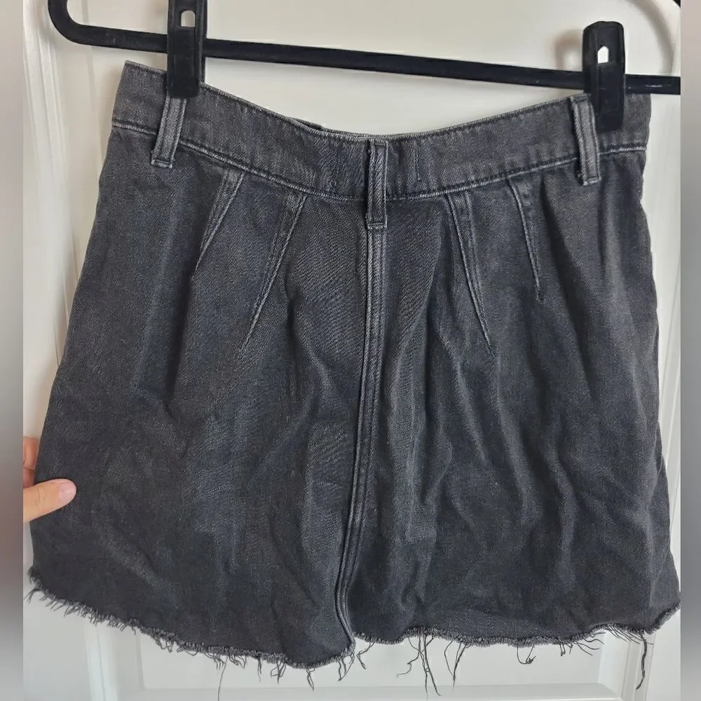 WE THE FREE Black Denim Skirt